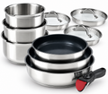 Qulinart by Brandt - Batterie de Cuisine à Induction 10 Pièces