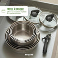 Qulinart by Brandt - Batterie de Cuisine à Induction 10 Pièces