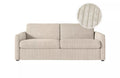 Canapé velours convertible AGATHE système couchage avec matelas épaisseur 13cm